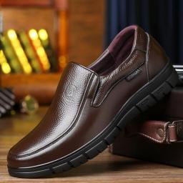 Handmade Shoes Genuine Leather Casual Shoes For Men Flat Platform Walking Shoes Outdoor Footwear Loafers Breathable Sneakers
