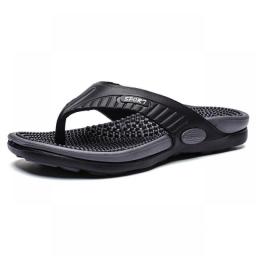 2023 Men Slippers Flip Flop Shoes Fashion Massage Summer Casual Male Sandals High Quality Flat Beach Shoes Non-slip Mens Slipper