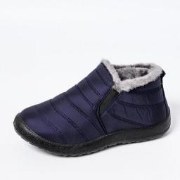 Slip On Fashion Unisex Keeping Warm Ankle Boots Men Winter Snow Boots Shoes Women Man Waterproof Lightweight Flat Fashion Shoe