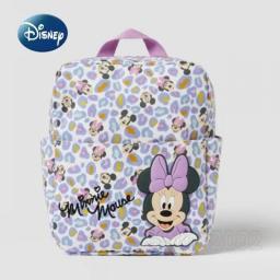 Disney Minnie's New Children's Backpack Cartoon Cute Girls' School Bag Luxury Brand Fashion Casual Girls' Mini Travel Backpack