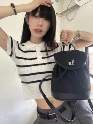 Y2K Korean Japanese Casual Canvas Fashion Book Bag Black Backpack Student Bags Schoolbag Travel Girls Ladies Backpacks Women
