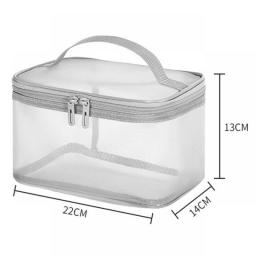 30 Grids Nylon Makeup Bag Double Layer Design Handbag Manicure Bag With Handle Travel Essentials Oil Case Nail Organizer Bag