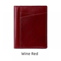 YUECIMIE Men Minimalist Slim Card Holder Genuine Leather Card Wallet Slim Line Thin Mini Small Rfid Passport Id Card Holder Male