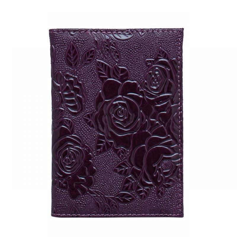 Three-dimensional Peony Flower Passport Holder PU Passport Cover Genuine Leather Passport Bag Ticket Holder Travel Accessories