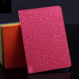 Lavender Travel Passport Holder Cover Faux Leather ID Card Ticket Enticing Cas