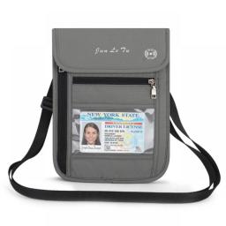 Fashion Travel Pouch RFID Blocking Purse Neck Wallet Cards Money Passport Holder