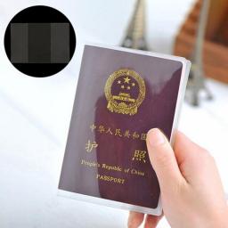 1pc PVC Passport Cover Transparent Passport Cover Case Clear Waterproof Travel Document Bag Passport Holder Card Holder Case
