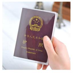 Transparent Passport Cover On Waterproof Document Bags Passport Protective Sleeve