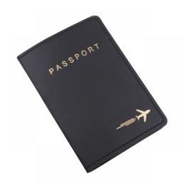 New Black And White PU Leather Airplane Travel Passport Cover Passport Case Passport Holder Protector Wallet Travel Accessories