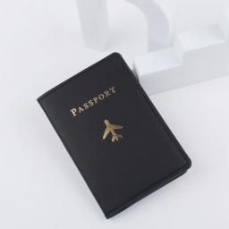 New PU Leather Airplane Travel Passport Cover PU One Card Bit Passport Case Passport Holder Protector Wallet Travel Accessories