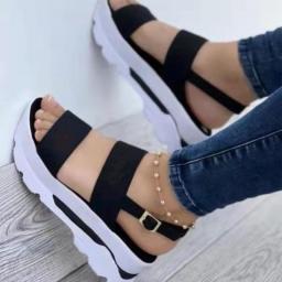 Women Sandals Women Heels Sandals With Platform Shoes Summer Sandalias Mujer Casual Wedges Shoes For Women Elegant Free Shipping