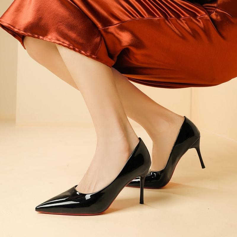Summer New All-match Candy Color Large Size High Heels Women's Stiletto Sexy Solid Color Pointed Toe Comfortable Pumps Women