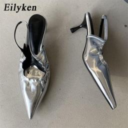 Eilyken 2023 Spring Pleated Women Pumps Shoes Fashion Soft Pointed Toe Ladies Elegant Sandals Zapatilla De Muje