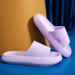 VIP Thick Platform Home Slippers Man Indoor Sandals Bathroom Anti-Slip Cloud Slippers Soft Home Shoes Summer Beach Slides