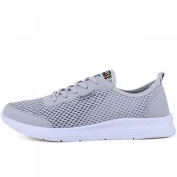 2021 Men's Summer New  Casual Shoes Woman Lightweight Large Size Outdoor Sports  Shoes Beach Shoes Couple  Mesh 48 Yards 47 Gray