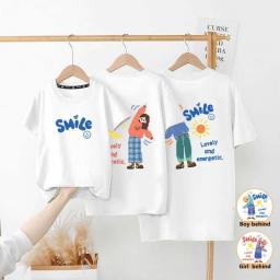 Father Mother Daughter Son Kids Clothes Baby Outfits Fashion Cartoon T-shirt Summer Mom Dad And Me Family Look Matching Outfits