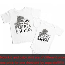 1PC Big Brother Little Brother Siblings Matching Shirts  Personalized  Dinosaur Tops Big Brother Little Brother Matching Outfits