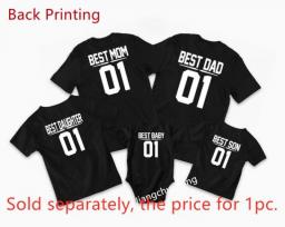 Papa Mama Family Matching Outfits Daddy Mom Kids T-shirt Baby Bodysuit Family Look Father Son Clothes Father's Day Gift