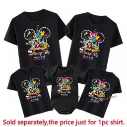 Disney Trip 2023 Shirts Funny Mickey Minnie Disneyworld Tshirts Fashion Father Mother Kids T Shirt First Disney Vacation Outfits