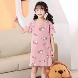 Summer Girls Nightgown Unicorn Sleeping Pajamas Dress For Kids Teenager Night Dress 3-14 Years Baby Nightdress Children Clothing