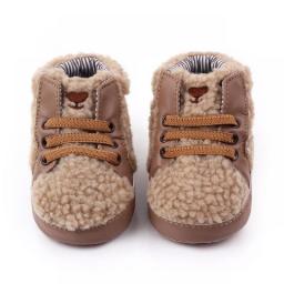 Newborn Baby Boy Shoes Fashion Teddy Velvet Sneaker Shoes For Baby Boy Cotton Soft Sole Infant Shoes Toddler Baby Crib Shoes