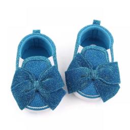 Baby Girls Shoes Newborn Toddler Shoes For Girl Cute Butterfly Knot Canvas Baby Shoes Soft Sole Baby Crib Shoes Prewalkers