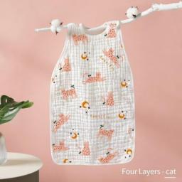AIBEDILA New Born Baby Items For Newborn Gauze Sleeveless Sleeping Bag Baby Bags Babies Infant Sleep Accessories Mother JD110000