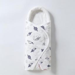 0-6M Newborn Baby Sleeping Bag Toddler Anti-Startle Swaddling Baby Wrap Blankets 100Percent Cotton Cartoon Sleepsack 1Tog