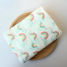 Baby Blankets Bamboo Cotton Breathable Crib Stroller Cover For Newborn Giraffe Print Soft Bath Towel Baby Swaddling Blanket