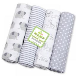 4Pcs/Lot 100Percent Cotton Muslin Flannel Baby Swaddles Soft Newborns Blankets Baby Blankets Newborn Muslin Diapers Baby Swaddle Wrap