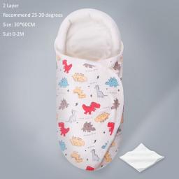 Baby Sleeping Bag 0-6Months Envelopes For Newborns Baby Swaddling Wraps Thin 1Tog Soft Cotton Cocoon Design Head Neck Protector