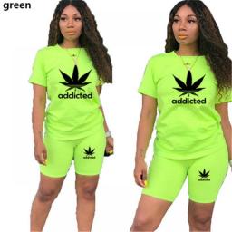 Women Summer Breathable Suit Female Jogger Tracksuit T-shirt+Shorts Sportswear Clothing Short Sleeve Streetwear 2 Pieces Set