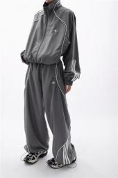 Y2K Windbreaker Coat Hooded Suit Skill Style 2000 Korean Street Costume Hip-hop Long-sleeved Sweater Coat