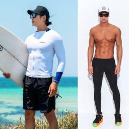 SAILBEE Men's Rash Mens Long Sleeved Swimwear Floatsuit Tops UV Swimming Rash Guard Surfing Sail Drop Shipping