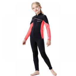 2.5mm Neoprene Wetsuit Kids Youth Thick Thermal Swimsuits Surfing Full Diving Suit Children Scuba Wet Suits Two Pieces Set