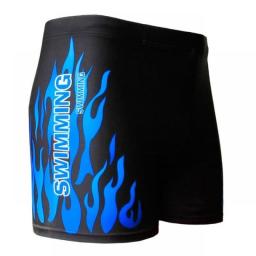 Men's Swim Shorts Fire Printed Swimsuit Swimming Trunks Swimming Briefs Breathable Swimwear XL-XXXXL