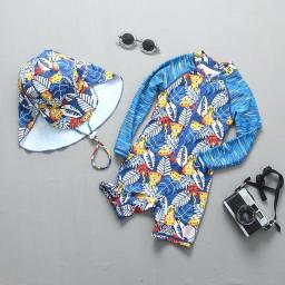 Baby Swimwear One Piece Swimsuit Boy Short/Long Sleeve Kids Bathing Suit Shark Dinosaur Print Todddler Children's Swimming Wear