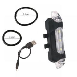 Bicycle Rear LED Light LED Bicycle Rear Tail Light USB Rechargeable Mountain Bike Lamp Waterproof Light Bicycle Accessories