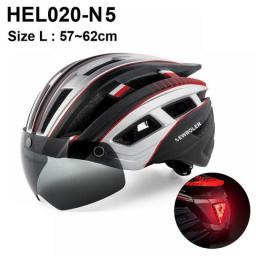 NEWBOLER Cycling Helmet Man Women LED Light Helmet Road Mountain Bike Helmet Lens For Riding Bicycle Sports Skateboard Scooter