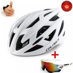 COLNELS Professional Road Mountain Bike Helmet With Taillight Ultralight DH MTB All-Terrain Bicycle Sports Cycling Helmets