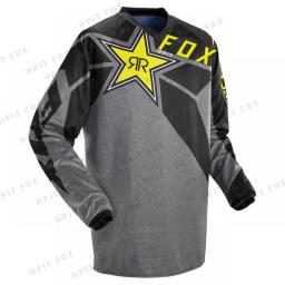 Motorcycle Mountain Bike Team Downhill Jersey MTB Offroad DH Bmx Bicycle Locomotive Shirt Cross Country Mountain Hpit Fox Jersey
