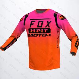 2023 Men's Downhill Jerseys  Mountain Bike MTB Shirts Offroad DH Motorcycle Jersey Motocross Sportwear Clothing  Hpit Fox