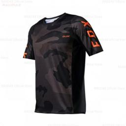 Camouflage Cycling Jersey Long Sleeve Motocross Jersey MTB Downhill Mountain Bike Maillot Ciclismo Hombre Quick Drying Shirt