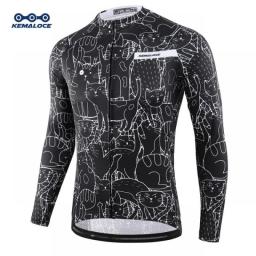 KEMALOCE White Cycling Jersey MTB Jersey 2022 Bicycle Team Cycling Shirt Men Long Sleeve Bike Wear Summer Premium Cycle Clothes