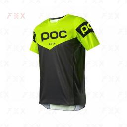 2022 Summer Short Sleeve Cycling Shirt Men's Poc Jersey Bicycle Team Downhill T Shirt Mx Dh Camiseta Mtb Enduro Road Bike Jersey
