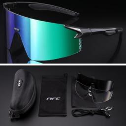 NRC 3 Lens UV400 Cycling Sunglasses TR90 Sports Bicycle Glasses MTB Mountain Bike Fishing Hiking Riding Eyewear For Men Women