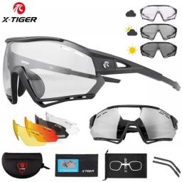 X-TIGER Photochromic Sports Sunglasses Bike Cycling Glasses Polarized UV400 Riding Driving Baseball Running Fishing Eyewear