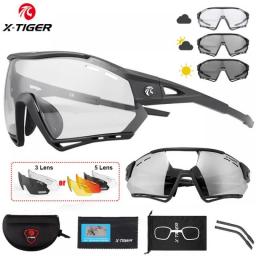 X-TIGER Cycling Sunglasses Photochromic Outdoor Hiking Fishing Sunglasses Polarized UV400 MTB Racing Road Man Cycling Glasses