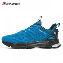 Baasploa Men Professional Running Shoes Breathable Training Shoes Lightweight Sneakers Non-Slip Track Tennis Walking Sport Shoe
