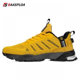 Men's Running Shoes Baasploa 2022 Male Sneakers Shoes Breathable Mesh Outdoor Grass Walking Gym Shoes For Men Plus Size 41-50
